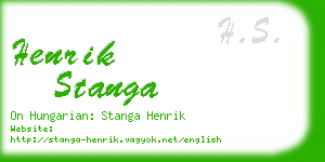 henrik stanga business card